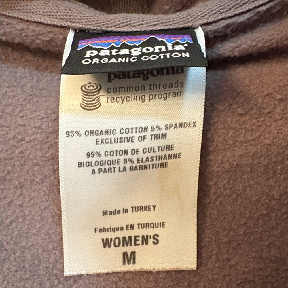 Patagonia Organic Women's zip Hoodie Seashore Jacket in Gray - Picture 3 of 4